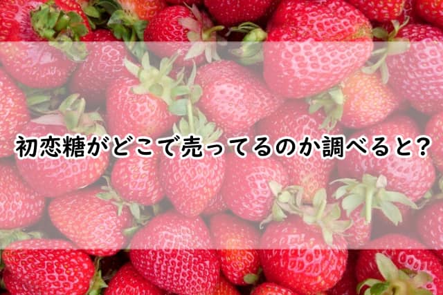 初恋糖はどこで売ってるの?ヨドバシでないか調べてみたところ?